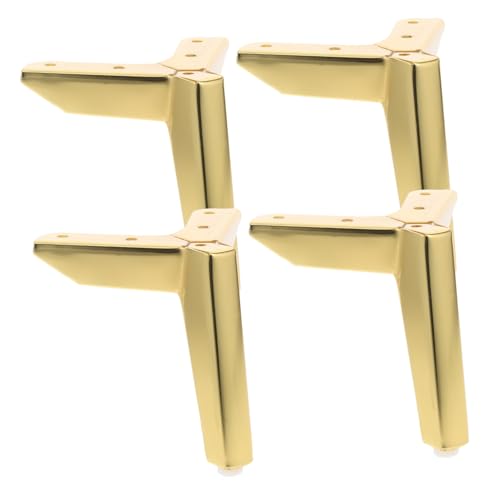 SOPOTUTU 4 Stück Metall Möbelfüße Dreieck Design mit Rutschfesten Gummipads Robuste Ersatzbeine für Kommoden Schränke Sofas und Tische Einfache Montage Moderne Möbelbeine für Vielseitige von SOPOTUTU