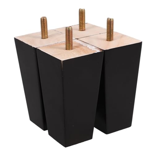 SOPOTUTU 4 Stück Möbelbeine aus Massivem Holz Hohe Zulaufende Sofabeine Stabile Ersatzfüße für Sofa Stuhl Tisch Tv Schrank Einfache Montage mit Zubehör Modernes Design für von SOPOTUTU
