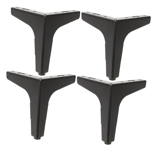 SOPOTUTU 4 Stück Möbelfüße Metall Dreieckige Sofabeine für Schrank Kommode Couch Stuhl Robuste Kurze Tischbeine Einfache Montage Langlebige Möbelstützen von SOPOTUTU