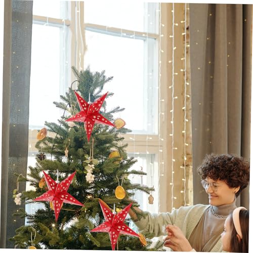 SOPOTUTU 4 Stück Rote Papier Lampenschirme Fünfzackiger Weihnachtsstern Laterne Hängende Deko Für Weihnachten Geburtstag Party Wohnzimmer Schlafzimmer SOPOTUTU 4 Stück Rote Papier Lampenschirme Fünfzackiger Weihnachtsstern Laterne Hängende Deko Für Weihnachten Geburtstag Party Wohnzimmer Schlafzimmer von SOPOTUTU