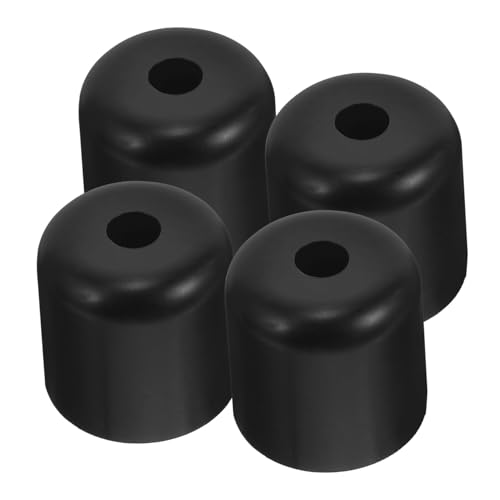 SOPOTUTU 4 Stück Schwarze Möbelbeine aus Robustem PP Kunststoff Schraubbare Ersatzbeine für Sofa Stuhl Kommode Vielseitig Einsetzbar und Modern Gestaltet von SOPOTUTU
