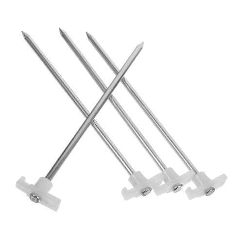 SOPOTUTU 4 Stück Schwere Rostfreie Zeltpflöcke aus Metall Langlebige Outdoor Zeltheringe für Harte Böden Wiederverwendbare Sandheringe Geeignet für Camping Pavillons Sichtschutz und Planen von SOPOTUTU