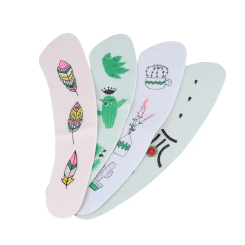 SOPOTUTU 4 Stück Teiliges Einweg Toilettensitz Aufkleber Plüsch Sitzkissen Kältefest mit Niedlichem Cartoon Design für Angenehme Nutzung im Bad Wassermelone Vase Kaktus Feder von SOPOTUTU