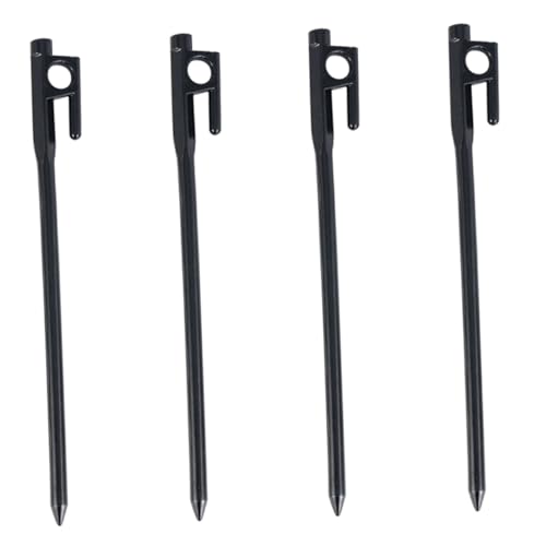 SOPOTUTU 4 Stück Teiliges Gusseisen Zeltnägel Camping Heringe Robust Geschärft für Zelt Markise Pavillon Outdoor Wandern Picknick Zubehör von SOPOTUTU