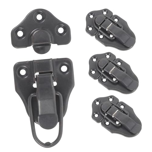 SOPOTUTU 4 Stück Teiliges Haspe Schloss Vintage Hasp Verschluss Antik Eisen für Schmuckkästen und Kleine Holzkisten Einfache Montage Vielseitiges DIY Zubehör für Boxen und Schränke von SOPOTUTU