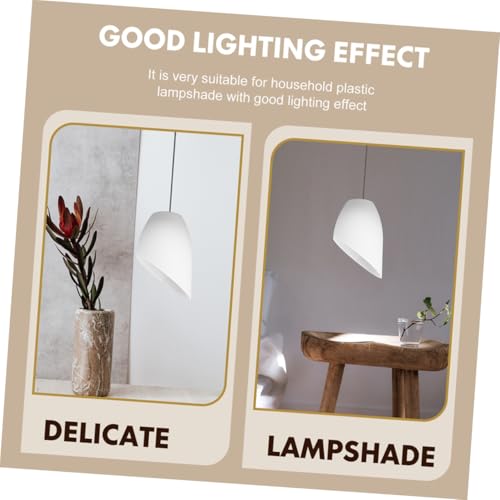 SOPOTUTU 4 Stück Teiliges Kunststoff Lampenschirm Ersatz Lampenschirme für Stehlampe Tischlampe Wandlampe Dekorativer Lampenschirm Weiß Mittelloch Langlebig Vielseitig Verwendbar von SOPOTUTU