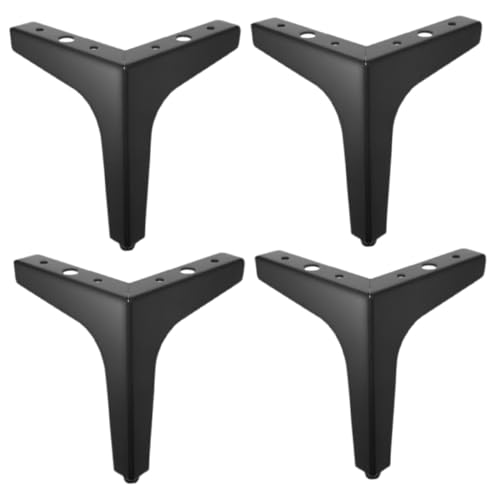 SOPOTUTU 4 Stück Teiliges Möbelfüße Dreieckform Schwarz Stabile Ersatzmöbel Beine für Sofa Schrank Tv Schrank und Couchtisch mit Vorgebohrten Löchern Schrauben von SOPOTUTU
