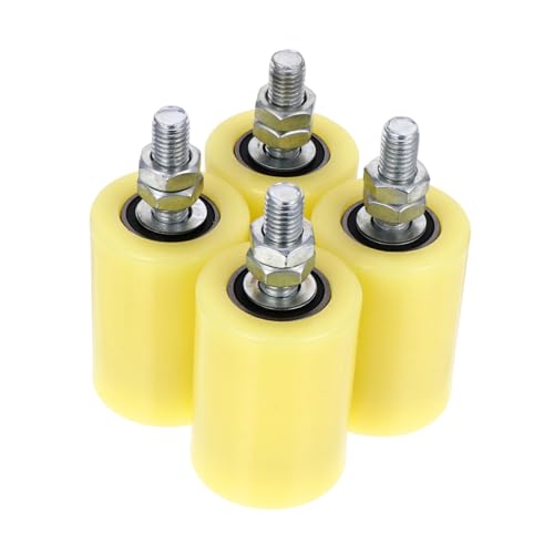 SOPOTUTU 4 Stück Teiliges Nylon Laufrad Schiebetor Führungsschiene Robust Verschleißfest für Schwerlast Schiebetüren und Flaschenzug Industrial Pulley Block von SOPOTUTU