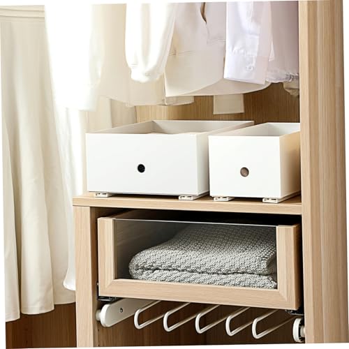 SOPOTUTU 4 Stück Teiliges Selbstklebende Schubladenschienen Gleitschienen für Möbel mit Starker Tragkraft Einfache Montage ohne Rückstände Langlebige Stabile Aufbewahrungs Schienenleisten von SOPOTUTU