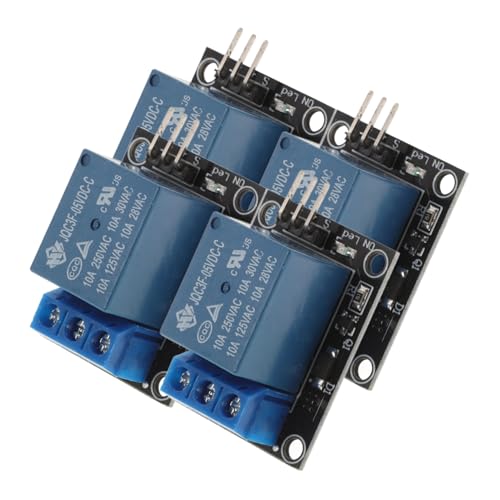 SOPOTUTU 4 Stück Teiliges Single Channel Relaismodul für Arm Avr Mcu Kompatibel mit Single Chip Microcomputer Zuverlässiges Appliance Relay Module mit Pull Down Schutz für Vielseitige SOPOTUTU 4 Stück Teiliges Single Channel Relaismodul für Arm Avr Mcu Kompatibel mit Single Chip Microcomputer Zuverlässiges Appliance Relay Module mit Pull Down Schutz für Vielseitige von SOPOTUTU