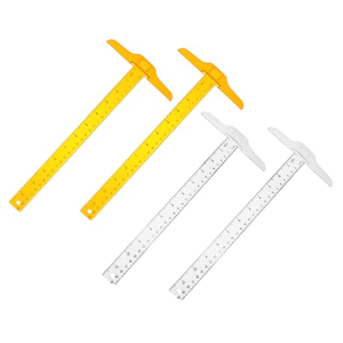 SOPOTUTU 4 Stück Teiliges T Form Lineal Doppel Transparent und Orange Robustes Kunststoff Zeichnungsmesswerkzeug Präzise für Schule Kunst Büro SOPOTUTU 4 Stück Teiliges T Form Lineal Doppel Transparent und Orange Robustes Kunststoff Zeichnungsmesswerkzeug Präzise für Schule Kunst Büro von SOPOTUTU