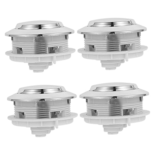 SOPOTUTU 4 Stück Teiliges Toilettenspülkasten Druckknopf Einfache Installation Glatte Elektrobeschichtete Oberfläche Rostfrei Kompatibel mit Gängigen Wc Spülkästen Benutzerfreundlich und von SOPOTUTU