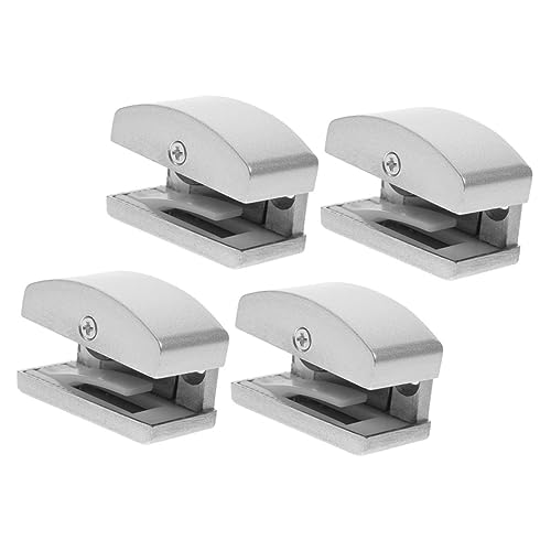 SOPOTUTU 4 Stück Teiliges Verstellbare Aluminium schiebetür Bodenschiene für Duschtüren Rostfrei Bruchfest Vibrationsdämpfend Passend für Glas schiebetüren im Badezimmer und Büro von SOPOTUTU