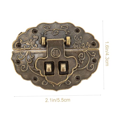 SOPOTUTU 4 Stück Teiliges Vintage Kastenschloss aus Antik Robustes Panel Schloss für Holzkisten Einfach zu Montieren Dekorativ und Langlebig für Schmuck Aufbewahrungsboxen von SOPOTUTU