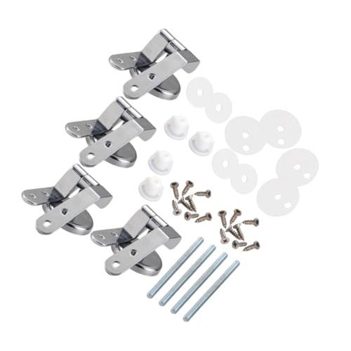 SOPOTUTU 4 Stück Teiliges Wc-sitz Scharniere aus Robustem Zinklegierung Stabile Belastbare Ersatzbeschläge für Toilettendeckel Einfache Montage Langlebige Wc-sitz Befestigung für von SOPOTUTU