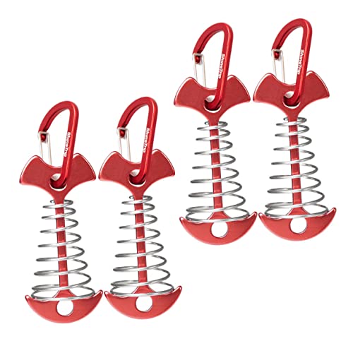 SOPOTUTU 4 Stück Teiliges Zelt Hering Korrosionsbeständigem Aluminiumlegierung mit Federndem Fischgrätenhaken Vielseitig für Bodenanker Holzplanken und Outdoor Camping Leicht und Robust SOPOTUTU 4 Stück Teiliges Zelt Hering Korrosionsbeständigem Aluminiumlegierung mit Federndem Fischgrätenhaken Vielseitig für Bodenanker Holzplanken und Outdoor Camping Leicht und Robust von SOPOTUTU