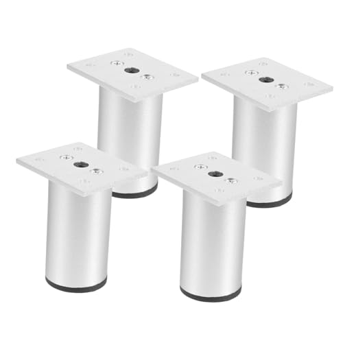 SOPOTUTU 4 Stück Verstellbare Möbelbeine aus Aluminiumlegierung Höhe Stabile Tisch Couchbeine als Ersatz für Schränke und Kommoden Modernes Design Einfache Montage mit Schrauben von SOPOTUTU