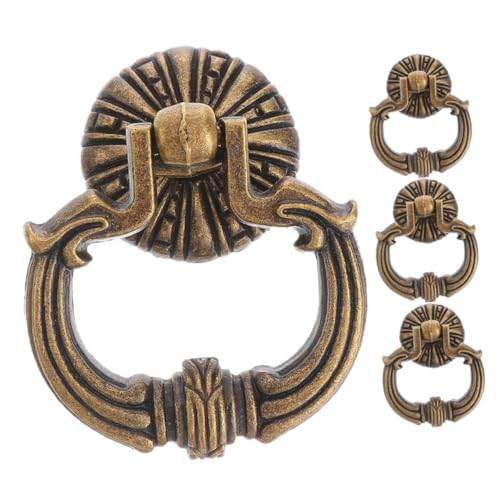 SOPOTUTU 4 Stück Vintage Möbelgriffe Schrankringe aus Robustem Material Stabile Schubladengriffe für Kommode Küchenschränke Schränke und Sideboards Kleine Griffgünstige Ringe für SOPOTUTU 4 Stück Vintage Möbelgriffe Schrankringe aus Robustem Material Stabile Schubladengriffe für Kommode Küchenschränke Schränke und Sideboards Kleine Griffgünstige Ringe für von SOPOTUTU