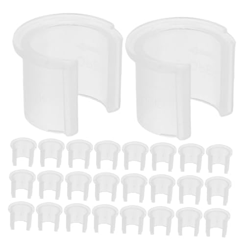 SOPOTUTU 40 Stück Kunststoff Pumpenverschluss Clips Auslaufsicherer Lotionspender Pumpenclip Druckresistent Passend für Kosmetik Shampoo-Flaschen für Reise und Camping von SOPOTUTU