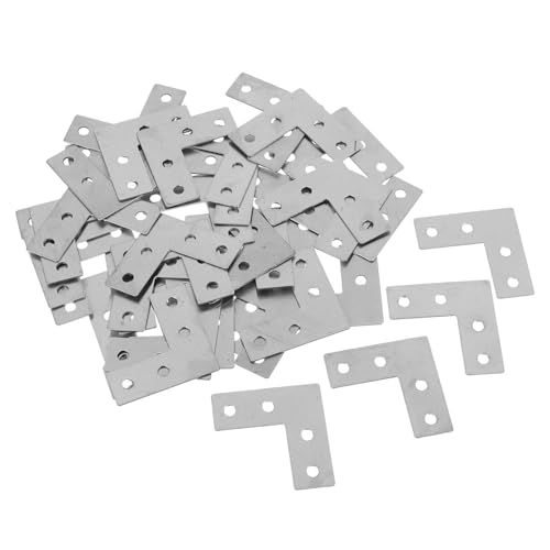 SOPOTUTU 40 Stück Teiliges Edelstahl Winkelhalter Dicke Eckverbinder für Möbel Robuste Möbelverbinder Vielseitige Montagewinkel für Holz und Heimwerker von SOPOTUTU