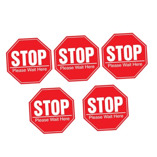 SOPOTUTU 5 Blätter Wasserdichte Wiederverwendbare Teilige Aufkleber für Orte Selbstklebende Abstandshalter Boden und Wandsticker Leicht Anzubringen und Rückstandslos Entfernbar Rot von SOPOTUTU