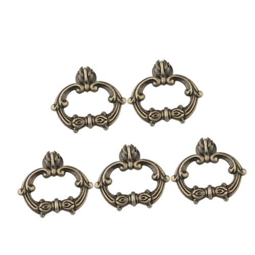 SOPOTUTU 5 Sätze Vintage Möbelgriffe aus Zinklegierung Retro Schrankgriffe und Schubladenknöpfe Rostfrei für Schränke Kommoden Kleiderschränke Einfache Montage Vielseitig Einsetzbar von SOPOTUTU