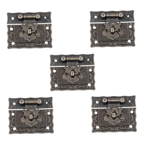 SOPOTUTU 5 Sätze Vintage Schrankverschluss Zinklegierung Antike Holzbox Schnappverschluss Stabil für Schmuckkästen Weinboxen und Möbel von SOPOTUTU