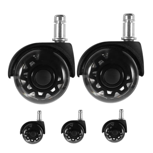 SOPOTUTU 5 Stück Bürostuhlrollen für Hartböden Leise und Kratzfest Stabile Möbelrollen aus Robustem Material Einfache Installation Geeignet für Schreibtischstühle Pflanzenständer Regale von SOPOTUTU