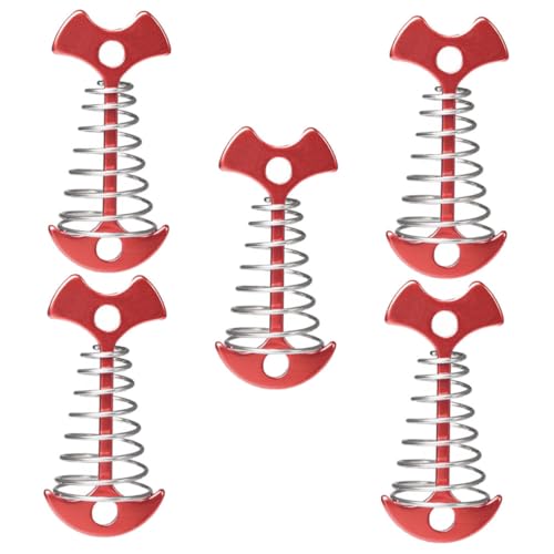 SOPOTUTU 5 Stück Teiliges Bodenanker für Outdoor Camping Leichtes Windfestes Zeltheringe Zubehör mit Einzigartiger Fischgrätenform Einfache Montage ohne Bohrung Geeignet für Holzpaletten von SOPOTUTU