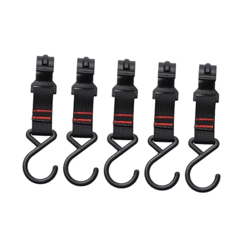 SOPOTUTU 5 Stück Teiliges Camping Hängeset Bewegliche Aufbewahrungshaken Robust Vielseitig für Outdoor Camping Kleidung Ausrüstung Lampenhalter für Garten Garage Schuppen von SOPOTUTU