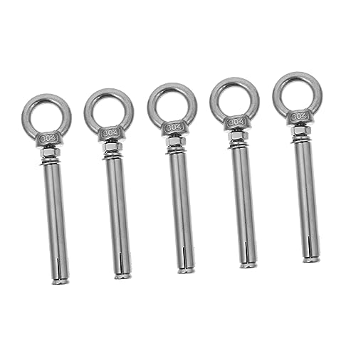 SOPOTUTU 5 Stück Teiliges Expansion Eyebolts mit Ring Korrosionsbeständig und Leicht zu Installieren für Maschinen und Feuchträume SOPOTUTU 5 Stück Teiliges Expansion Eyebolts mit Ring Korrosionsbeständig und Leicht zu Installieren für Maschinen und Feuchträume von SOPOTUTU