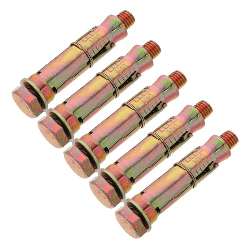 SOPOTUTU 5 Stück Teiliges Expansion Schrauben mit Gecko Spreizdesign Verzinkte Goldfarbene Schwerlast Dübel für Trockenbau und Stein Langlebige Korrosionsbeständige Befestigungsschrauben von SOPOTUTU