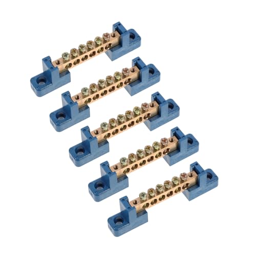 SOPOTUTU 5 Stück Teiliges Kupfer Multi positions Verteilerklemmenblock Messing Sammelschiene mit Zinkbeschichtung für Auto Boot Stromverteilung Langlebig Korrosionsbeständig SOPOTUTU 5 Stück Teiliges Kupfer Multi positions Verteilerklemmenblock Messing Sammelschiene mit Zinkbeschichtung für Auto Boot Stromverteilung Langlebig Korrosionsbeständig von SOPOTUTU