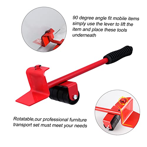 SOPOTUTU 5 Stück Teiliges Möbelheber Set mit Ergonomischem Hebel und Schwerlast Transportrollen Haushalts Umzugshilfe für Schwere Möbel und Geräte Einfaches Möbelverschieben und SOPOTUTU 5 Stück Teiliges Möbelheber Set mit Ergonomischem Hebel und Schwerlast Transportrollen Haushalts Umzugshilfe für Schwere Möbel und Geräte Einfaches Möbelverschieben und von SOPOTUTU