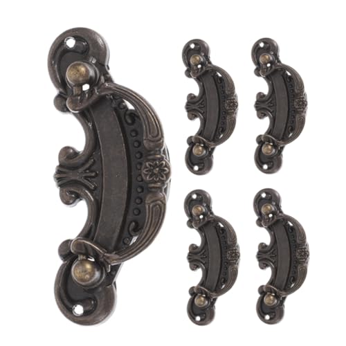 SOPOTUTU 5 Stück Teiliges Schrankgriffe Vintage Metallgriffe für Küchenschränke und Möbel Robustes Verschleißfestes Material Passend für Kommoden und Holzboxen Sichere Glatte Kanten von SOPOTUTU