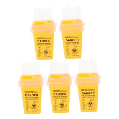 SOPOTUTU 5 Stück Teiliges Sharps Entsorgungsbehälter aus Robustem Stichfest Sicher Verschließbar Kompakt und Wiederverwendbar für Salon Friseur und Tattoo zur Sicheren und SOPOTUTU 5 Stück Teiliges Sharps Entsorgungsbehälter aus Robustem Stichfest Sicher Verschließbar Kompakt und Wiederverwendbar für Salon Friseur und Tattoo zur Sicheren und von SOPOTUTU