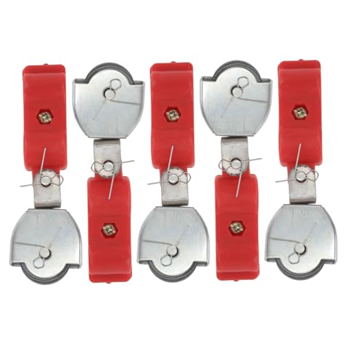 SOPOTUTU 5 Stück Teiliges Stahlseil Umlenkrollen mit Robustem Lager Kunststoffrolle für Industrie und Bau Vielseitig Einsetzbar für Flaschenzug Kettenzubehör Rutschfest und Vibrationsarm von SOPOTUTU