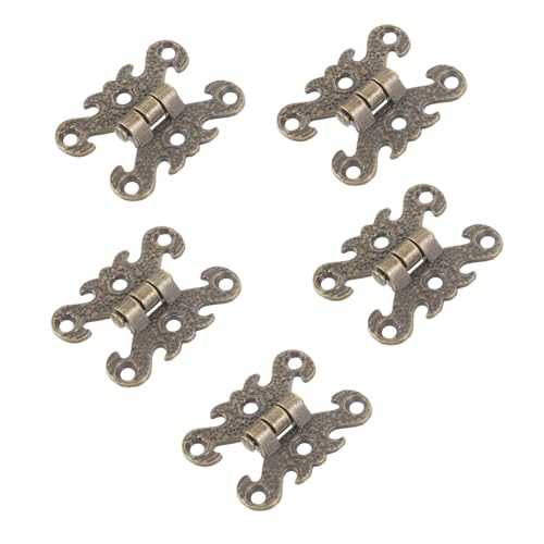 SOPOTUTU 5 Stück Teiliges Vintage Scharniere aus Rostfreie Möbelscharniere für Schranktüren und Eckschränke Geräuschlos Langlebig Stabile Metallbeschläge für Küchen und Möbelanwendung von SOPOTUTU