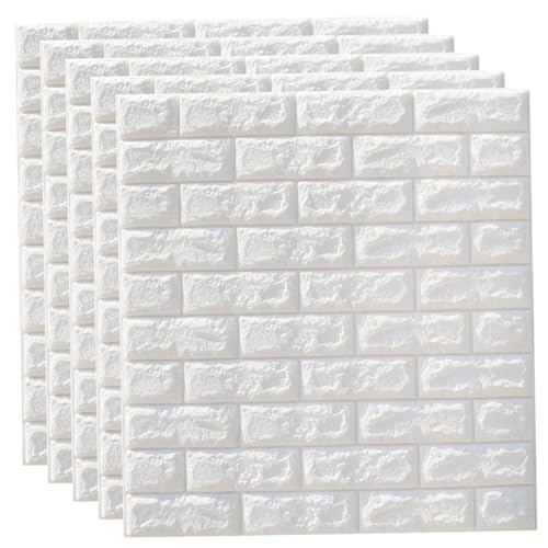 SOPOTUTU 5 Stück Ziegelwand Sticker Teilig Selbstklebend Xpe Schaumstoff Weiß Feuchtigkeitsbeständig Schallisoliert Dekoration SOPOTUTU 5 Stück Ziegelwand Sticker Teilig Selbstklebend Xpe Schaumstoff Weiß Feuchtigkeitsbeständig Schallisoliert Dekoration von SOPOTUTU