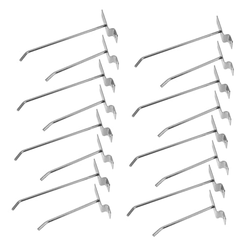 SOPOTUTU 50 Stück Wandhaken Wandregal Halterungen Haken für Pegboard Display Silber für Handy Zubehör und Einzelhandelsumgebungen von SOPOTUTU
