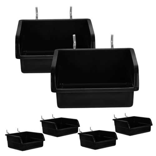 SOPOTUTU 6 Sätze Teiliges Pegboard Aufbewahrungsset mit Schrägem Kunststoff behälter und Haken Robuste Lochwand organizer für Werkstatt Garage und Bastelraum Platzsparend und Langlebig von SOPOTUTU