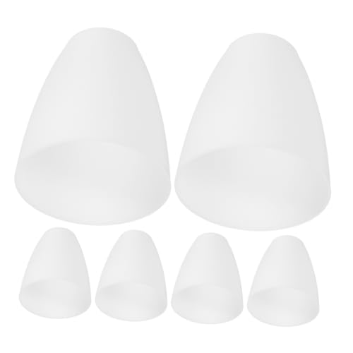 SOPOTUTU 6 Stück Flache Lampenschirme aus Kunststoff Elegante PP Materialien Leichte Ersatzlampenschirme für Steh und Tischlampen Modernes Design Mittelloch für Wohnraumdekoration von SOPOTUTU
