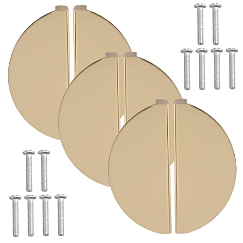 SOPOTUTU 6 Stück Halbkreis Möbelgriffe Schubladengriffe Vintage Stil Robuste Rostfreie Griffmulde für Schränke Kommode Küchenschränke Eleganter Türgriff Zubehör von SOPOTUTU
