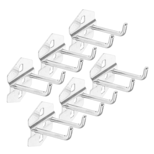 SOPOTUTU 6 Stück Metall Pegboard Haken Stabile Lochwandhaken mit Hoher Tragkraft Vielseitig für Garage Werkstatt Aufbewahrung Schlüssel Schmuck Gartengeräte Organizer von SOPOTUTU