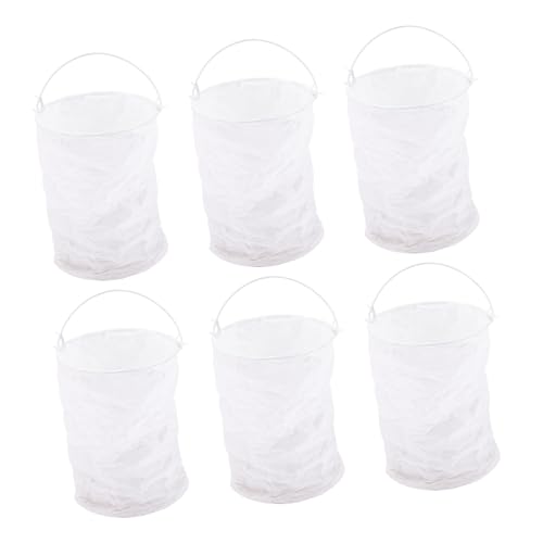SOPOTUTU 6 Stück Papier laternen dekoration Papierlaternen zur Hochzeit Party-Laterne Abschlussdekorationspapier Laterne Party-Papierlaterne Laternen-Mittelstücke Schmiedeeisen Weiß von SOPOTUTU