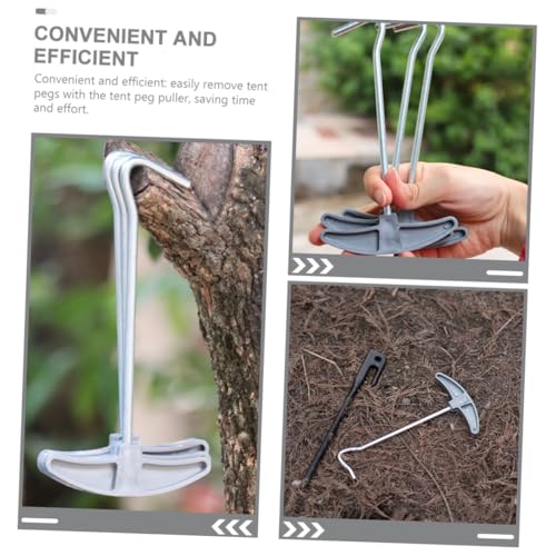 SOPOTUTU 6 Stück Teiliges Camping Zeltpfahl Entferner aus Stabilem Legierungs Material Leichter und Kompakter Zelt Hering für Outdoor Zeltheringe und Pavillon Zubehör von SOPOTUTU