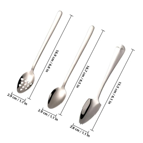 SOPOTUTU 6 Stück Teiliges Edelstahl Beikostschaber Löffel mit Gezackter Kante Ergonomisch Langer Griff für Obstbrei Fütterlöffel Geeignet für Kleinkinder SOPOTUTU 6 Stück Teiliges Edelstahl Beikostschaber Löffel mit Gezackter Kante Ergonomisch Langer Griff für Obstbrei Fütterlöffel Geeignet für Kleinkinder von SOPOTUTU