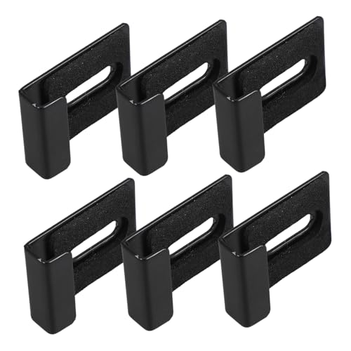 SOPOTUTU 6 Stück Teiliges Edelstahl Spiegelhalter Clips mit Schutzpads Schwere Halterung für Rahmenlose Spiegelmontage Vielseitige Befestigung und Hakenfunktion Einfache Installation für von SOPOTUTU
