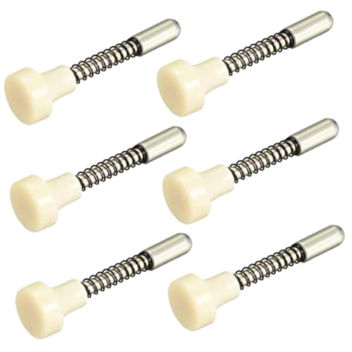 SOPOTUTU 6 Stück Teiliges Federlatchs aus und Kunststoff Federbelastete Verriegelungspins für Babybett Kaninchenkäfig Taubenkäfig und Kleine Türverriegelung Langlebig und Einfach zu von SOPOTUTU