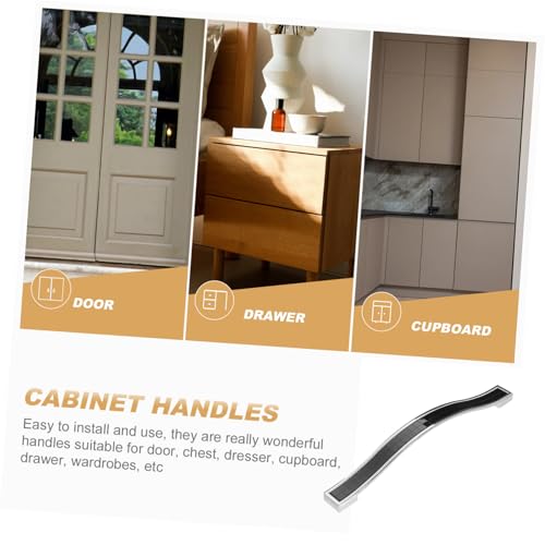 SOPOTUTU 6 Stück Teiliges Glas Möbelgriffe Lochabstand Schrankgriffe für Kleiderschrank Kommode und Schublade Modernes Design Einfache Montage von SOPOTUTU
